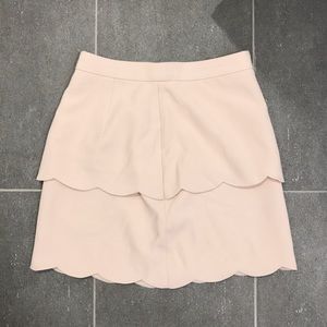 Club monaco scalloped mini skirt